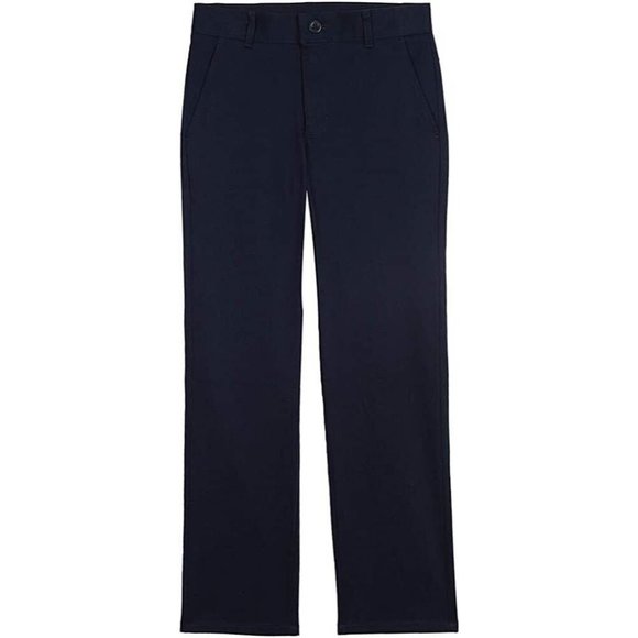 IZOD Boys Size 18 Navy Flat Front Stretch Twill Chino School Pants - Picture 1 of 1